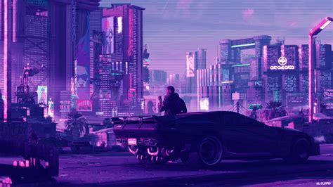 사이버 펑크 배경 2560x1440 Science Fiction Cyberpunk Futuristic City Digital