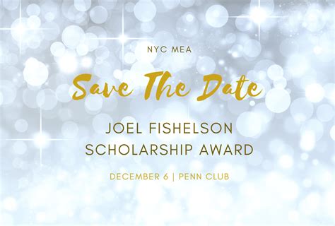 2022 Joel Fishelson Scholarship Program Nyc Mea Nyc Managerial