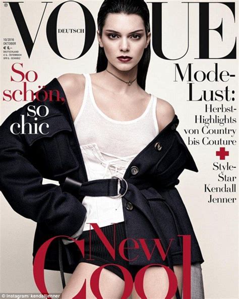 Kendall Jenner Models A Bright Red Lip On The Cover Of Vogue Spain Vogue Magazine Covers