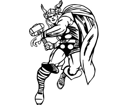 Fise De Colorat Cu Desen Animat Thor Descărcați Imprimați Sau