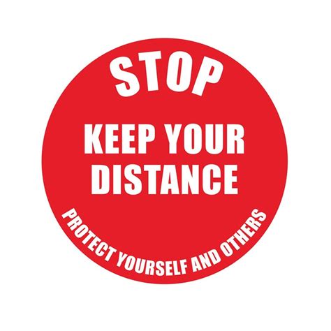 Stop Keep Your Distance Floor Sign Social Distancing