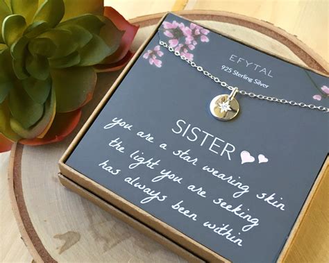 Happy birthday, my dear sis! Sister Gifts from Sister, 925 Sterling Silver Star ...