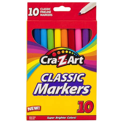 Cra Z Art Classic Fine Line Colored Markers 10 Count Child To Adult