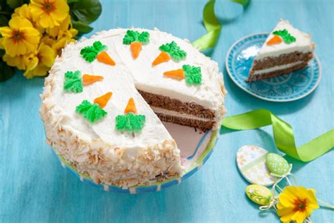 Easter Carrot Cake Stock Image Image Of Brown Delicious 87283419