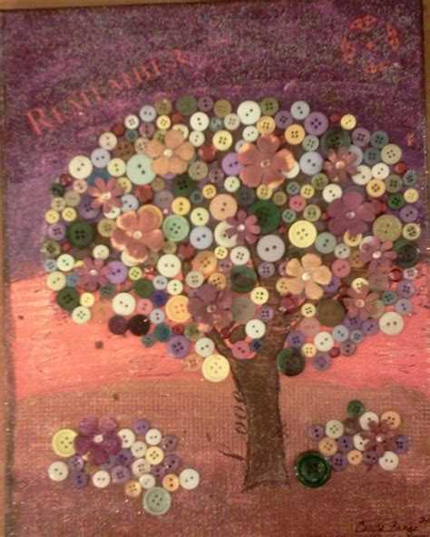 My Button Tree Inspired By The Button Tree Paintings By Monica Furlow