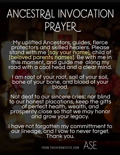 A Veneration Prayer To Invoke The Ancestral Spirits — The Afromystic