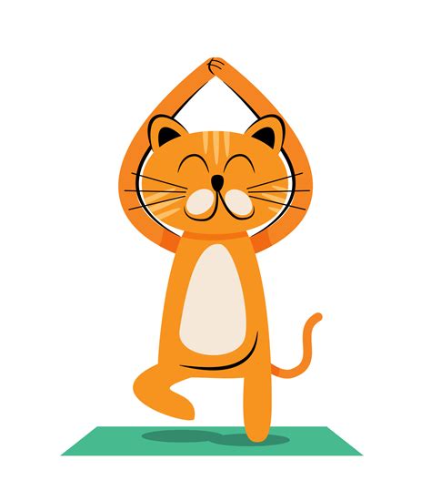 Cat Yoga Illustration 17221552 Png