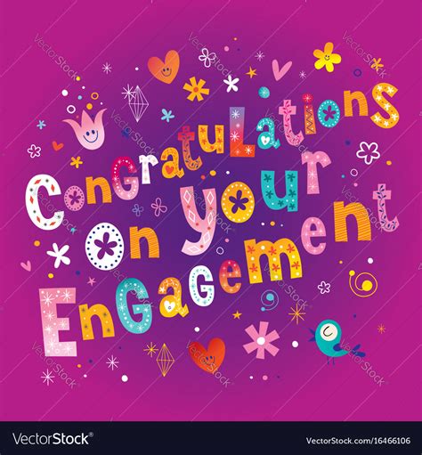 Congratulations On Your Engagement Royalty Free Vector Image