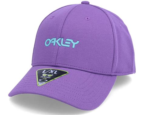 6 Panel Stretch Metallic Hat Deep Violet Flexfit Oakley Cap