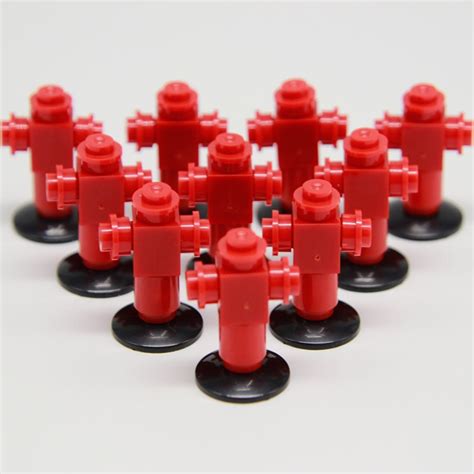 diy city series accessories building blocks streetscape fire hydrant brick parts model toys