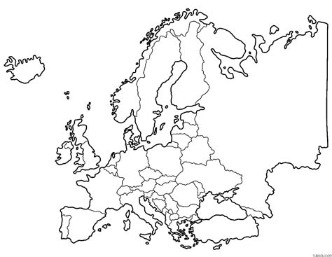 Mapa Da Europa Para Pintar