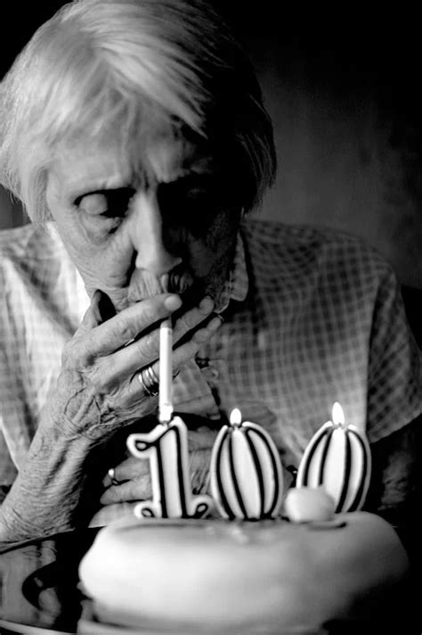 Behind The Notes Bjørn Wad S Smoking Granny Portrait Black And White Photography White