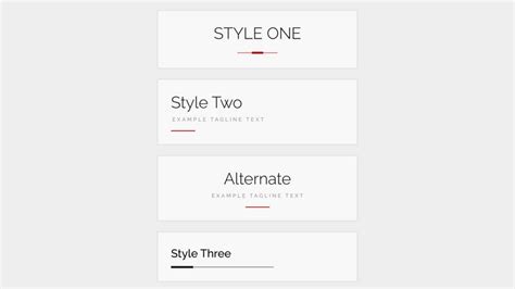 Pure Css Page Heading Title Styles