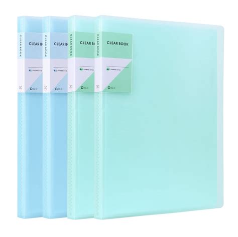 Buy Guokoff A4 Plastic Presentation Book 4 Pack Binder With Clear