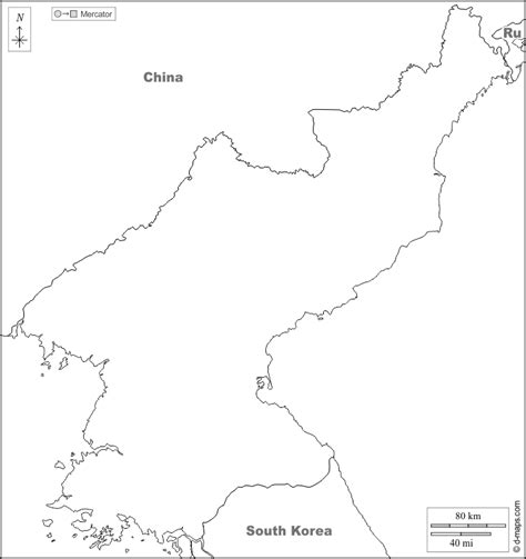 Corea Del Nord Mappa Gratuita Mappa Muta Gratuita Cartina Muta The