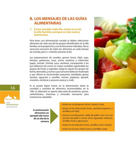 Guias Alimentarias Para Guatemala 1 Pdf