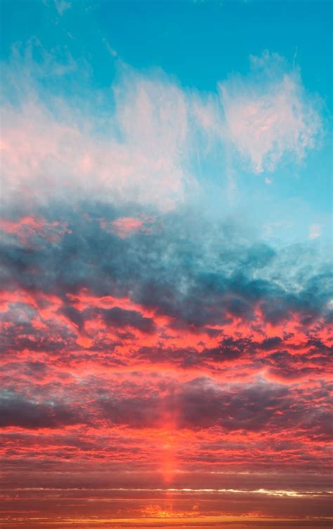 Sky Orange Clouds Sunset Wallpaper Sunset Wallpaper Landscape