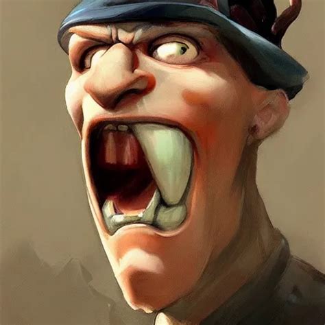 Portrait Of A Trollface Meme In Team Fortress 2 Style Stable