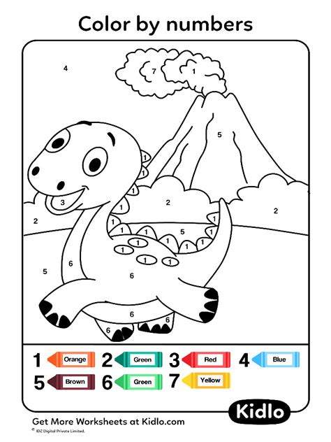 Fun Kindergarten Dinosaur Numbers Worksheets