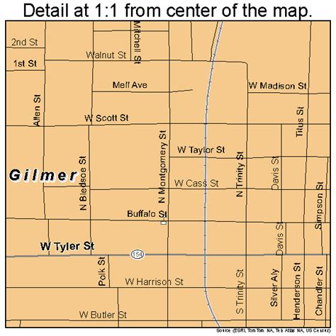 Gilmer Texas Street Map 4829564