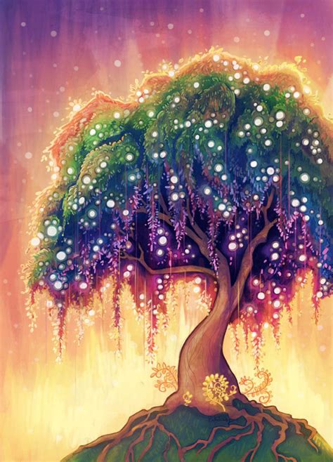 Colorful Tree Of Life Art Print 85x11 Or 11x17 Etsy