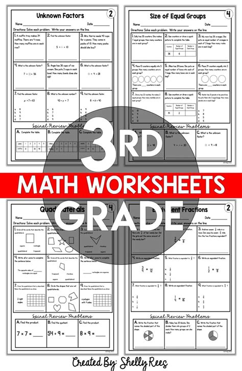 3rd Grade Math Worksheets Free And Printable Appletastic Learning