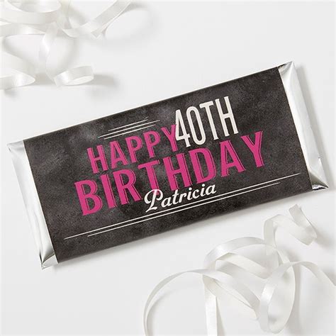 Personalized Birthday Candy Bar Wrappers Vintage Age Birthday