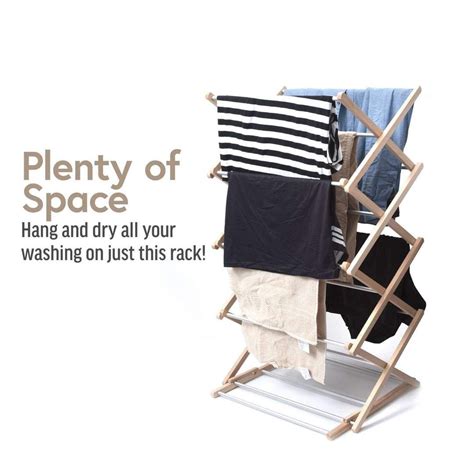 Wooden Clothes Drying Rack | Clothes drying racks, Drying clothes, Wooden clothes drying rack