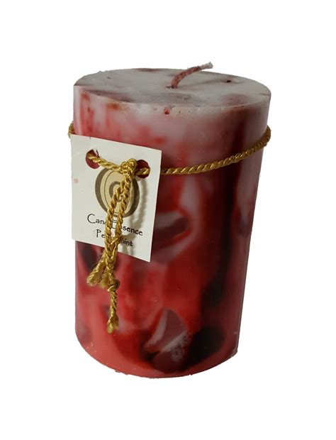 Scented Pillar Candle Extremely Long Burning Peppermint Etsy