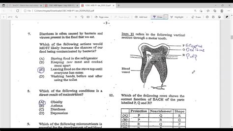 Cxccsec Human And Social Biology January 2020 Past Paper Youtube
