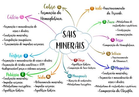 Mapa Mental Sobre Sais Minerais Biologia