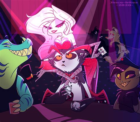 Husk Being At The Club With Angel Dust Fanart By Artist Jince Bites