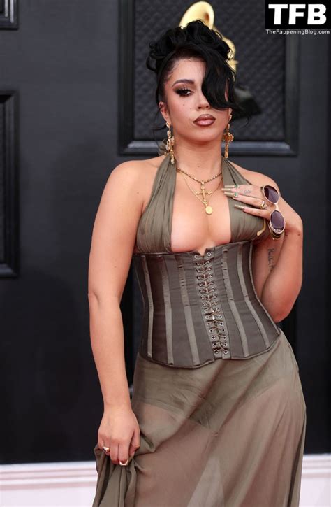 Kali Uchis Displays Her Sexy Breasts At The 64th Annual Grammy Awards