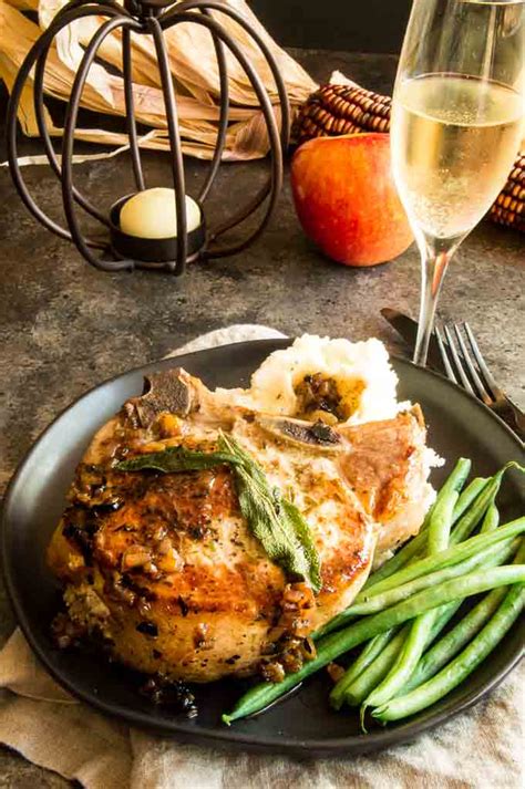 Bake on a center rack at 425 degrees fahrenheit for 20 to 25 minutes — all ovens are calibrated differently, so keep an eye on them after 15 minutes of baking. Apple Herb Baked Stuffed Pork Chops - West Via Midwest