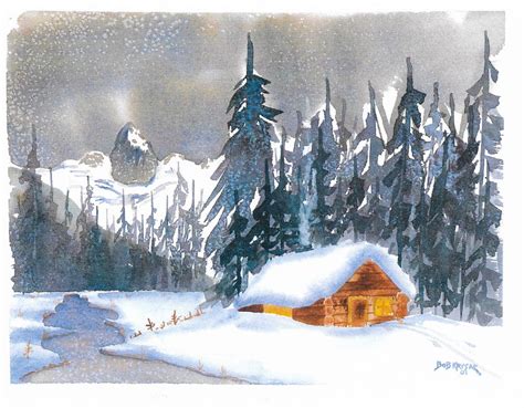Robert Krysak Artworks Bob Krysak Watercolour Cards Canadian Rockies
