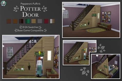 Avec cette nouvelle version du jeu, deux catégories se présentent à vous. Potter Door | Sims, Sims 4 contenu personnalisé et Achat