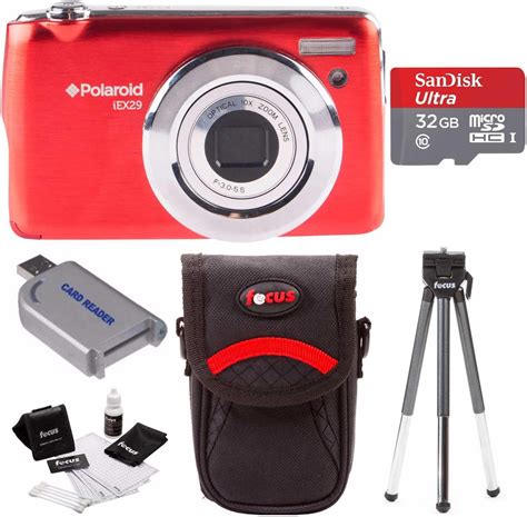 Amazon Polaroid Iex29 18 Mp 10 Xデジタルカメラレッド 32 Gbバンドル コンパクト 通販