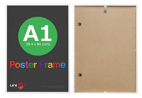 A1 Ready Made White Wood Poster Frame Suits 594 X841cm Paper With