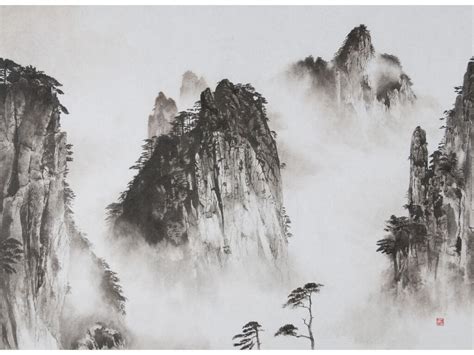 Bid Gt Wing Luke Museum Sumi Painting Mountains Chinese Landscape
