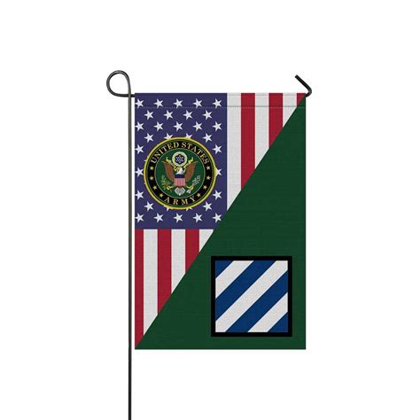 Us Army 3rd Infantry Division Garden Flagyard Flag 12 Inches X 18 Inc