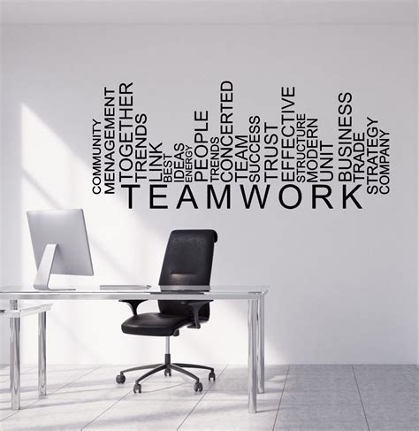 Vinyl Wall Decal Teamwork Words Business Office Decor Stickers 1609ig