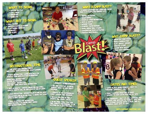 Camp Blast Brochure Design Mike Ralph Creative
