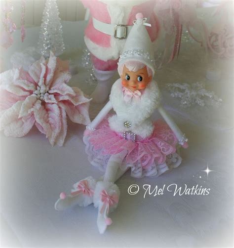 One Of My Pink And White Vintage Elves Mel Watkins Pink Elf Pink Knee