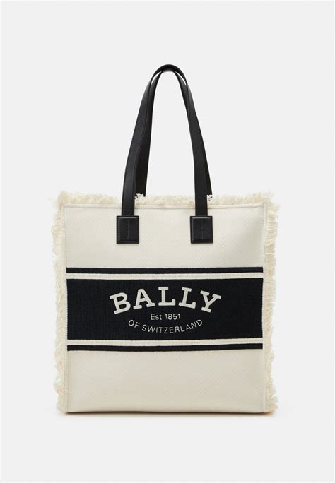 Bally Crystalia Tote Bag Naturalblackoff White Zalandoie