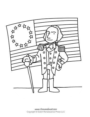 George washington coloring page free. George Washington Coloring Page | Coloring pages, George ...