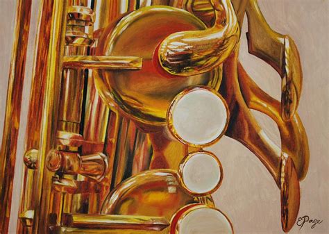 Saxophone Painting By Emily Page Fine Art America