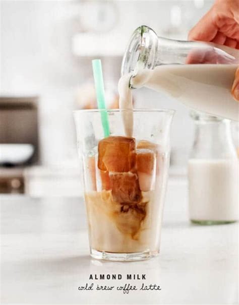 Almond Milk Cold Brew Coffee Latte Recipe Love And Lemons