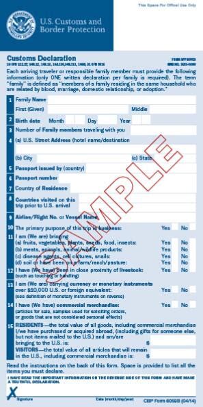 The End Of The Annoying Us Customs Form Its Going Away