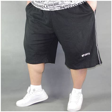 Big Size Men Shorts Mens Solid Baggy Loose Elastic Shorts Cotton Casual