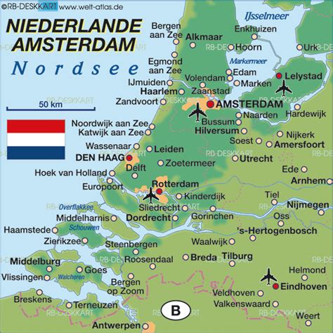 Karte Von Amsterdam Region Region In Niederlande Welt Atlasde